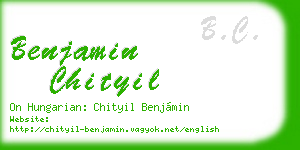 benjamin chityil business card